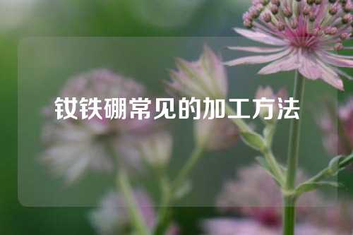 钕铁硼常见的加工方法