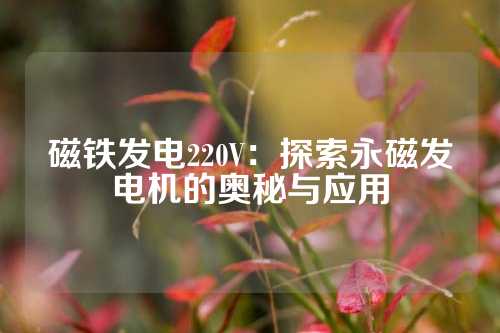 磁铁发电220V：探索永磁发电机的奥秘与应用