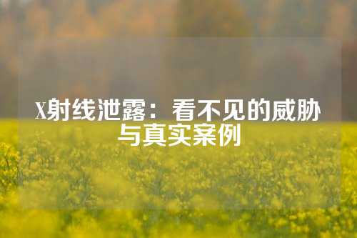 X射线泄露：看不见的威胁与真实案例