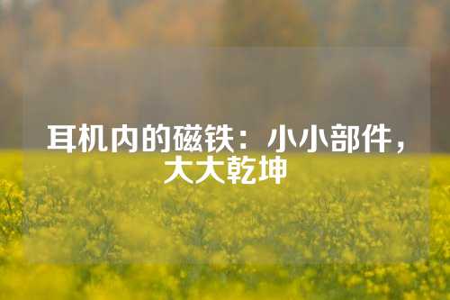 耳机内的磁铁：小小部件，大大乾坤