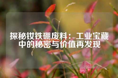 探秘钕铁硼废料：工业宝藏中的秘密与价值再发现