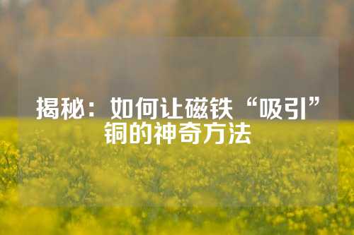 揭秘：如何让磁铁“吸引”铜的神奇方法
