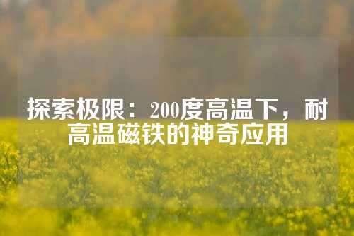 探索极限：200度高温下，耐高温磁铁的神奇应用